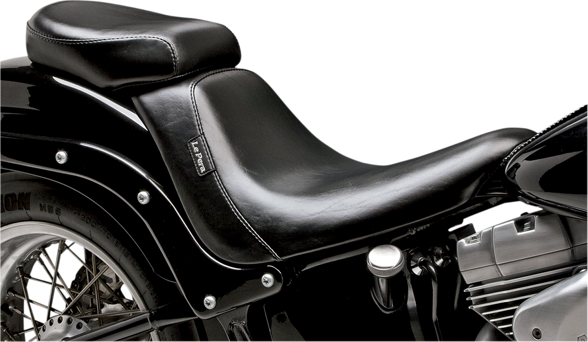 LE PERA Bare Bones Pillion Pad - Smooth - Black - Softail '06-'17