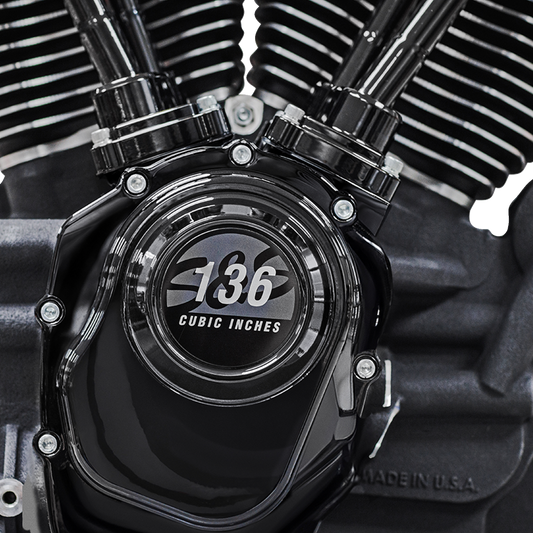 S&S CYCLE MK136 Black Edition Engine - 550G Gear Drive - Oil Cooled - Race Only - M8 Touring