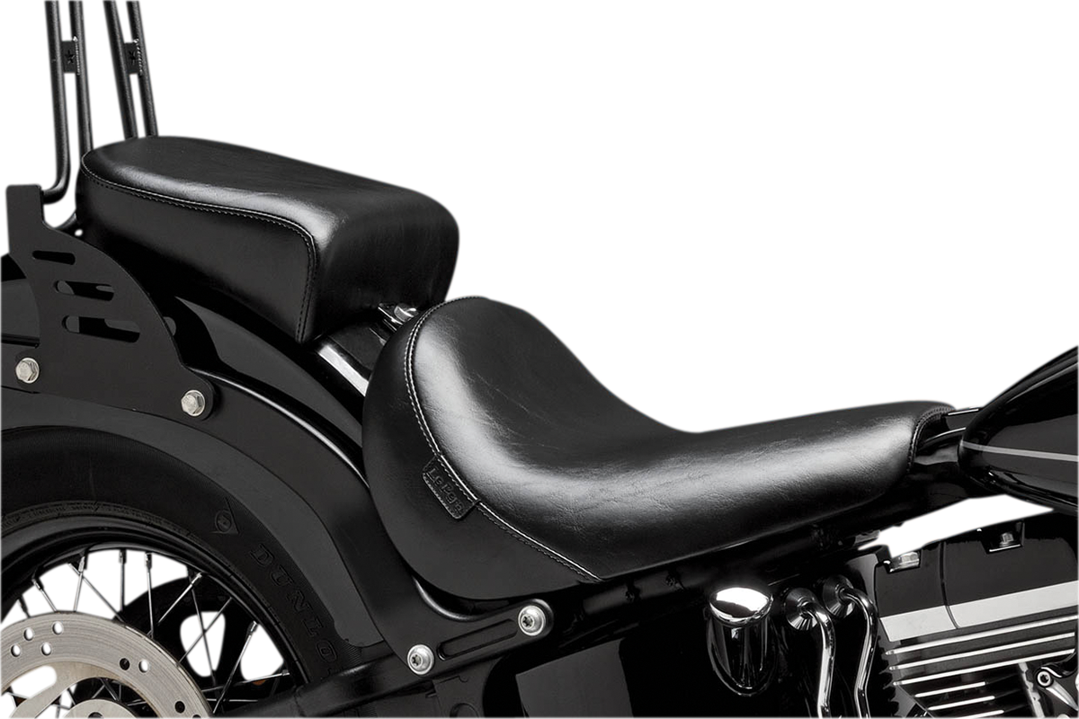 LE PERA Bare Bones Pillion Pad - Deluxe - Smooth - Black - Softail '11-'17