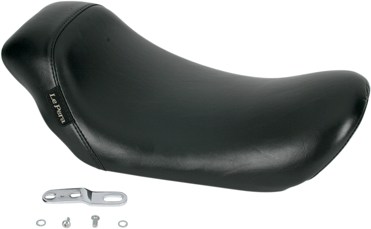 LE PERA Bare Bones Solo Seat - Smooth - Black - Softail '04-'05