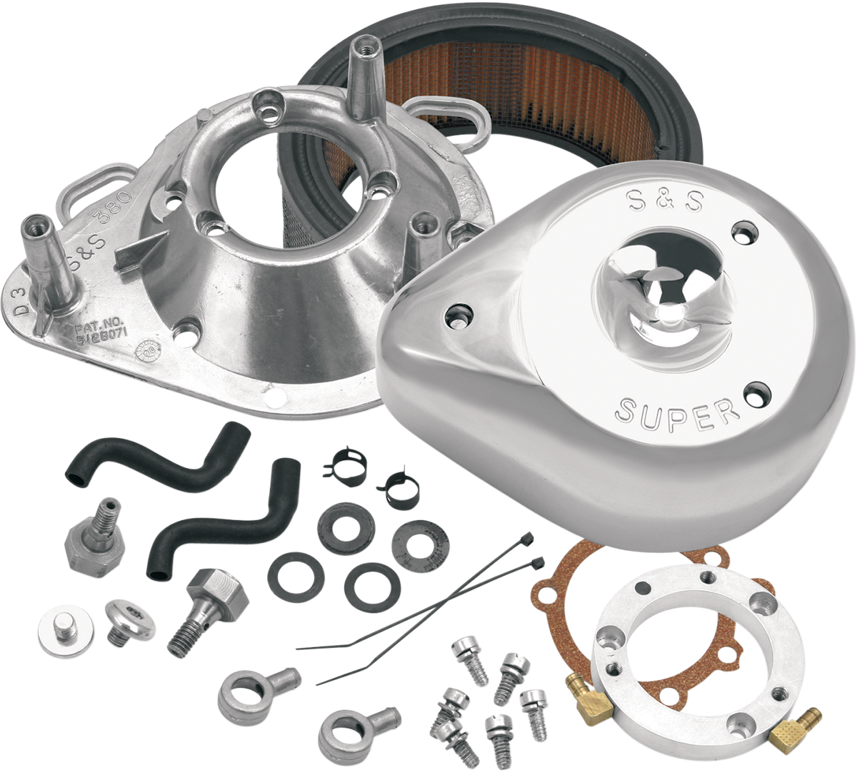 S&S CYCLE Teardrop Air Cleaner Kit - Chrome