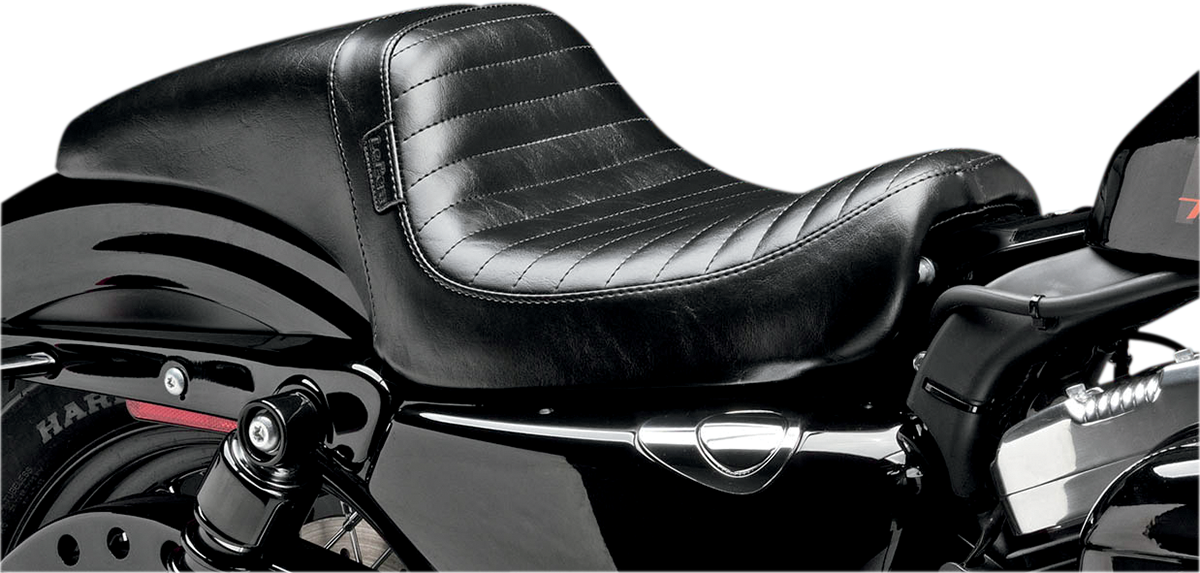 LE PERA Daytona Seat - Without Backrest - Pleated - Black - Sportster '04-'22