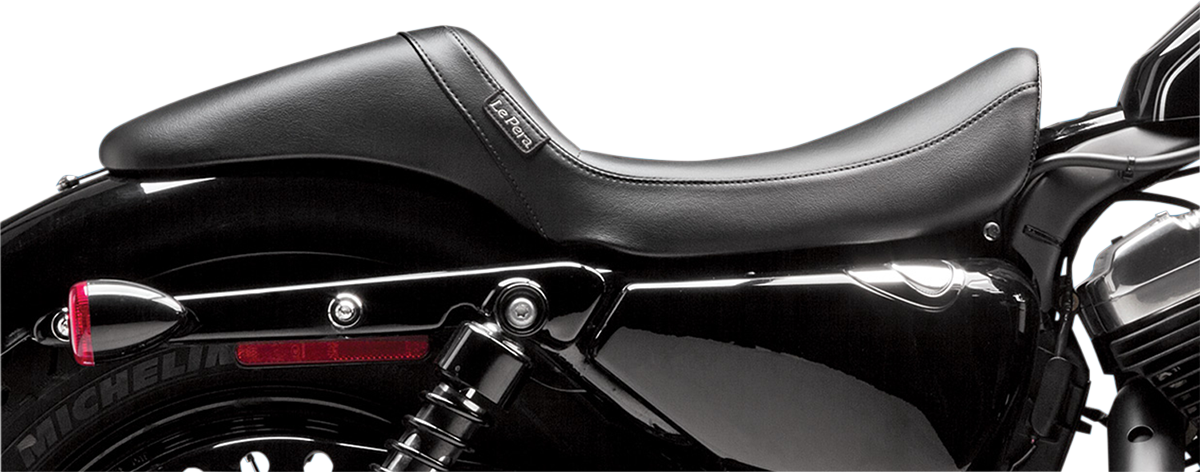 LE PERA Daytona Sport Daddy Long Legs Seat - Smooth - Black - Sportster '04-'22