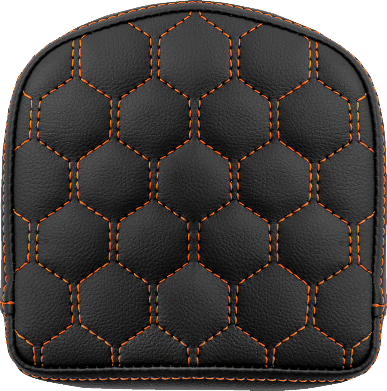 SADDLEMEN RoadSofa* Sissy Bar Pad - Honeycomb - Orange Stitching
