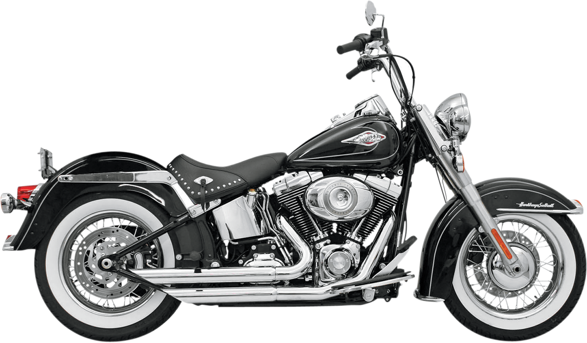 BASSANI XHAUST FireFlight Exhaust - Chrome - Softail