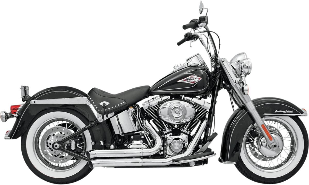 BASSANI XHAUST FireSweep Exhaust - Chrome - Softail
