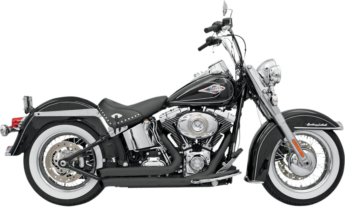 BASSANI XHAUST FireSweep Exhaust - Black - Softail