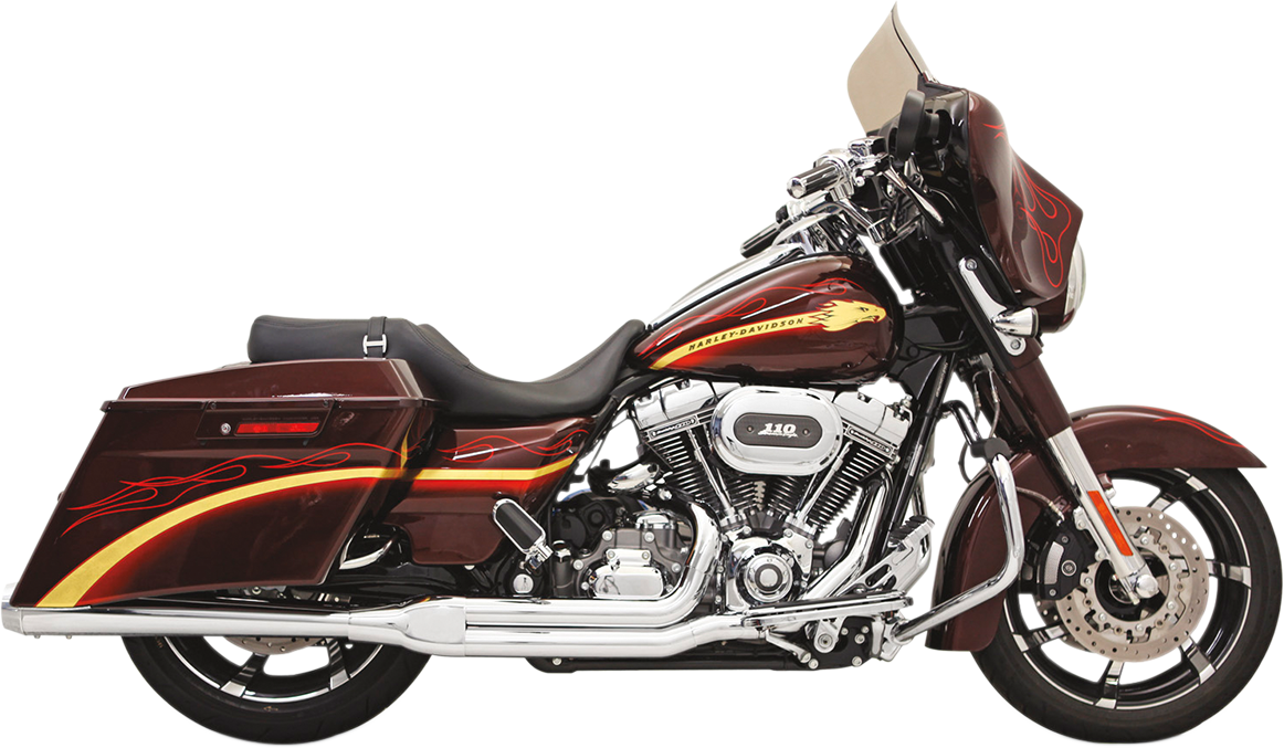 BASSANI XHAUST Road Rage 2:1 Exhaust - Chrome - '10-'16 TOURING MODELS