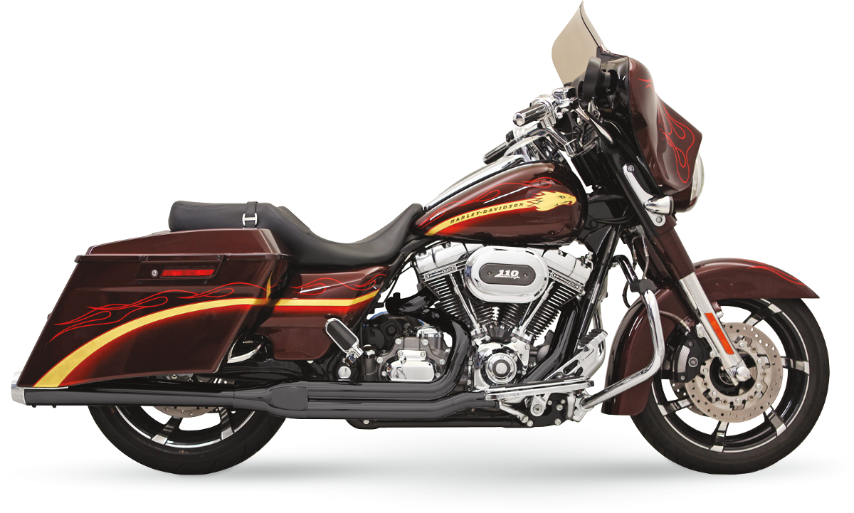 BASSANI XHAUST Road Rage 2:1 Exhaust - Black - '10-'16 TOURING MODELS