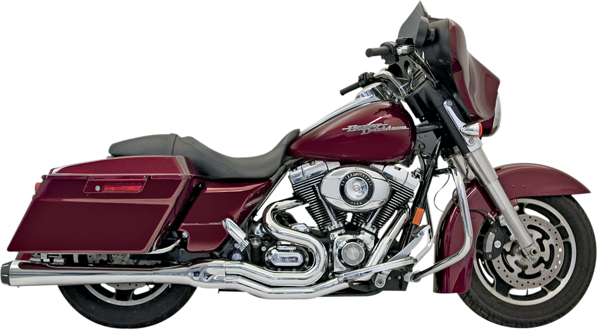 BASSANI XHAUST Megapower 2:1 Exhaust - 1-3/4" to 1-7/8" to 2" - Chrome - '95-'16 TOURING MODELS