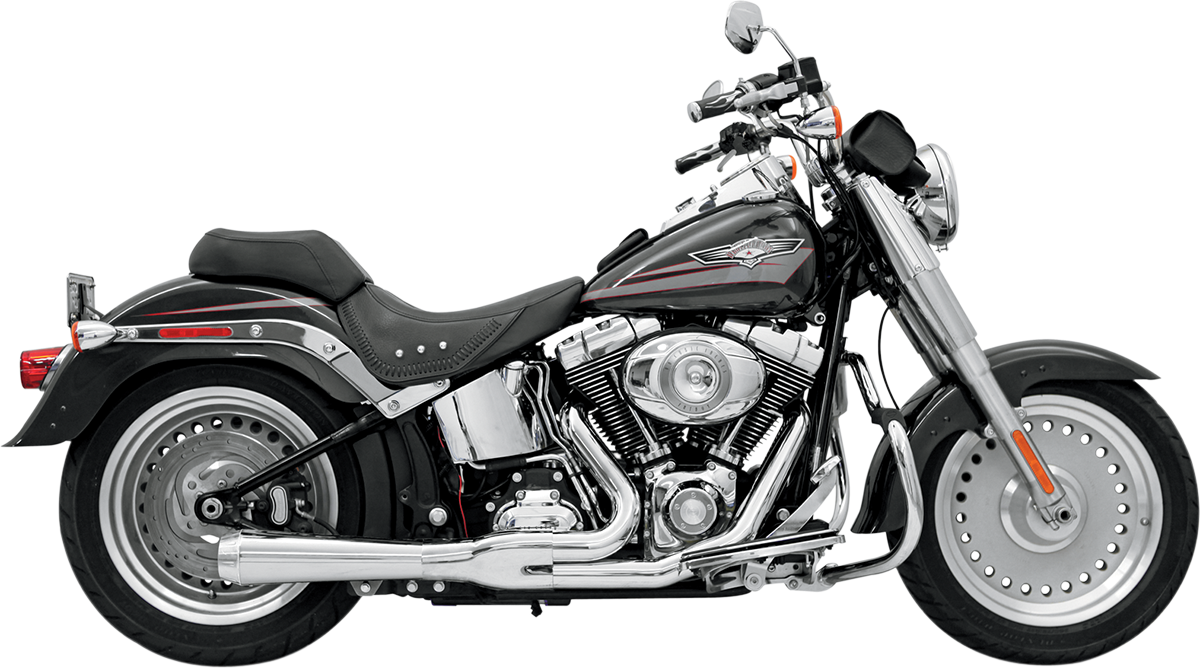BASSANI XHAUST 2:1 Exhaust - Chrome - Short - '86-'17 SOFTAIL