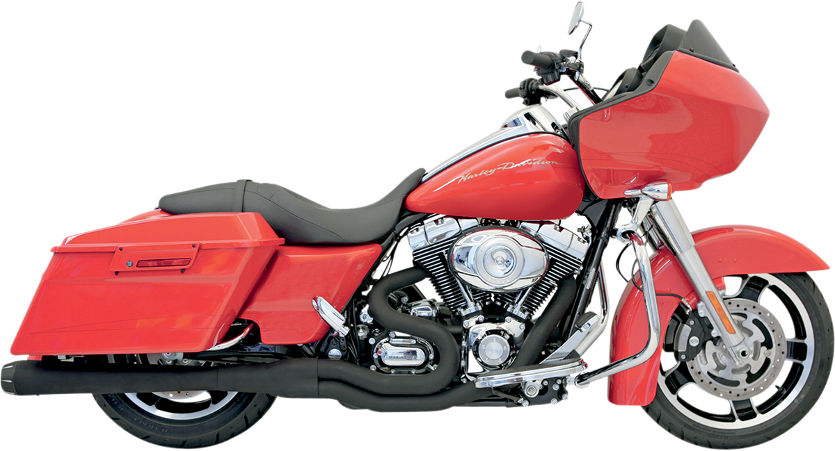 BASSANI XHAUST B4 2:1 Exhaust - Black - Megaphone - 1995-2016 TOURING MODELS