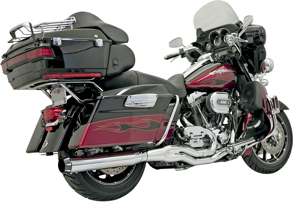 BASSANI XHAUST B4 2:1 Exhaust - Chrome - Straight Can - '95-'16 TOURING