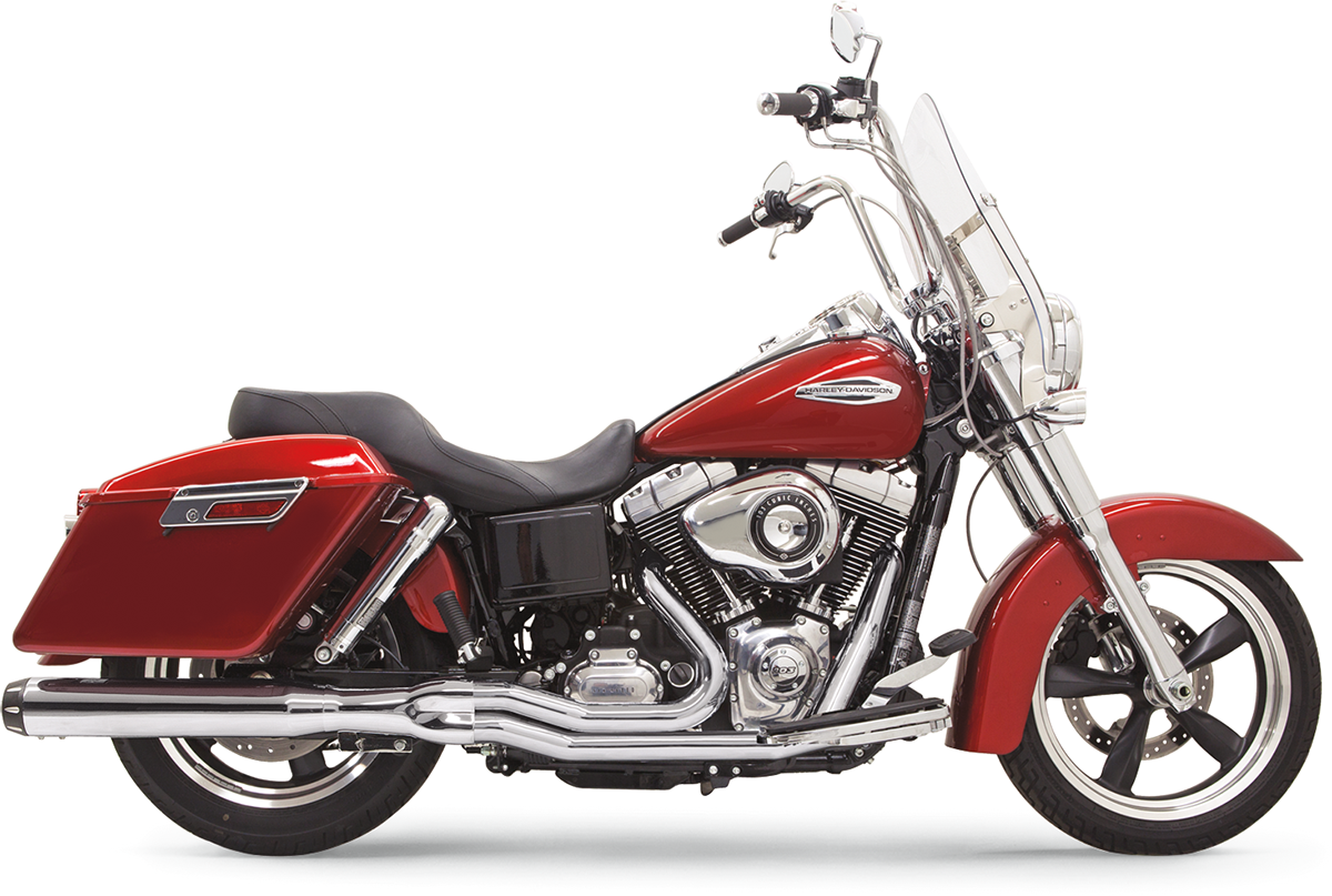 BASSANI XHAUST 2:1 Exhaust - Chrome - FLD - 2012-2016 DYNA SWITCHBACK