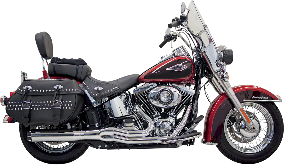 BASSANI XHAUST B1 2:1 Exhaust - Chrome - '86-'17 SOFTAIL