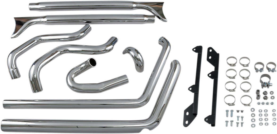BASSANI XHAUST Fishtail Exhaust - 33" - 2007-2017 SOFTAIL MODELS