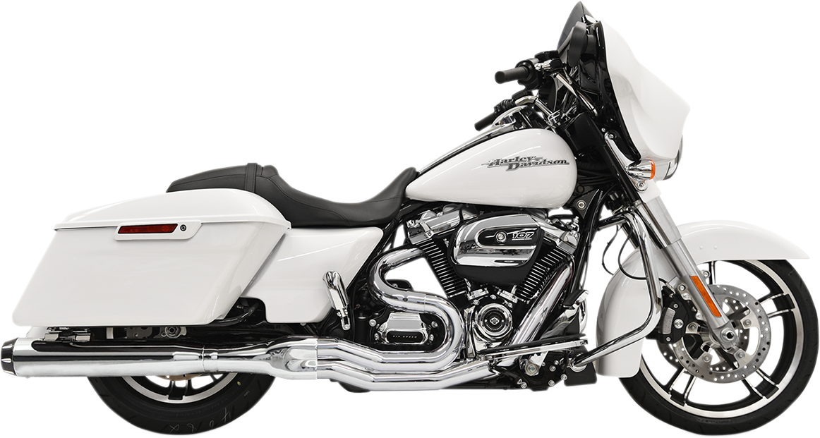 BASSANI XHAUST B4 2:1 Exhaust - Chrome - Straight Can - '17-'24 TOURING