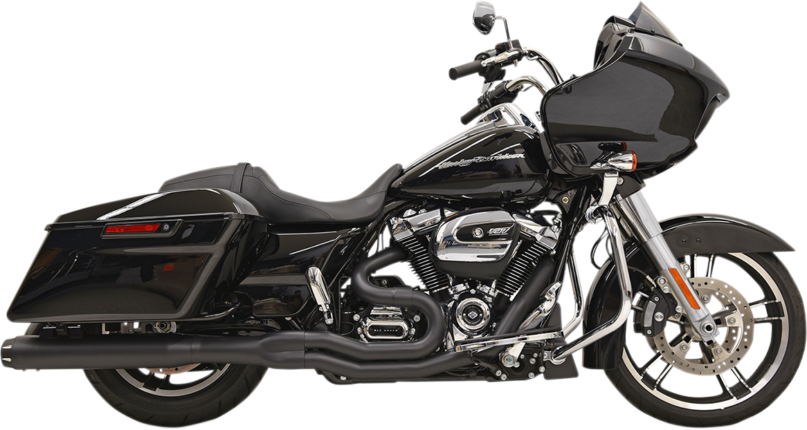 BASSANI XHAUST B4 2:1 Exhaust - Black - Straight Can - '17-'21 TOURING