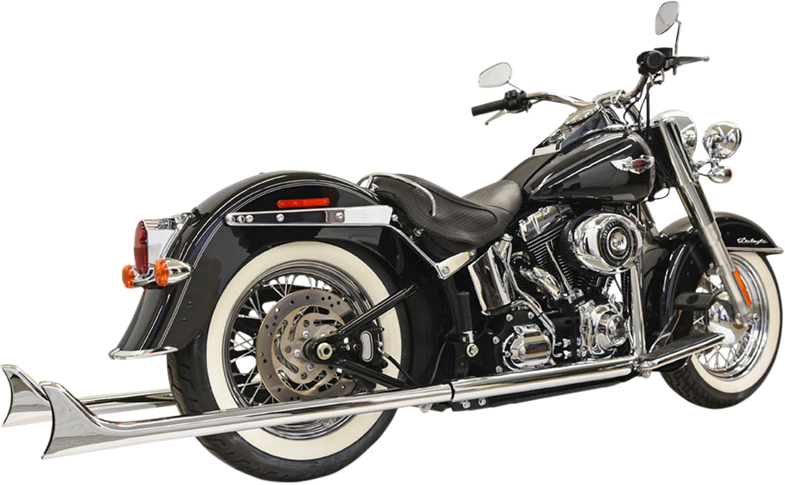 BASSANI XHAUST Fishtail Exhaust - 39" - 2007-2017 SOFTAIL MODELS