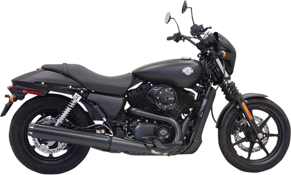 BASSANI XHAUST 4" Performance Slip-On Muffler - Straight/Long - Black - XG500 / XG750 '15-'19