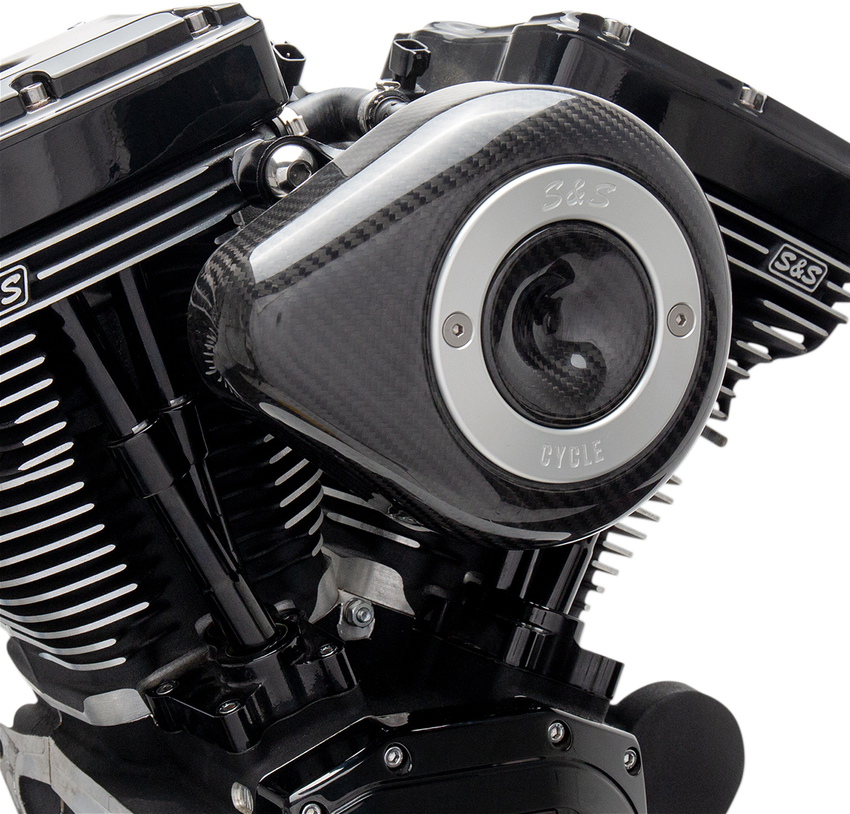 S&S CYCLE Air Cleaner Cover - Mini Teardrop - Carbon Fiber