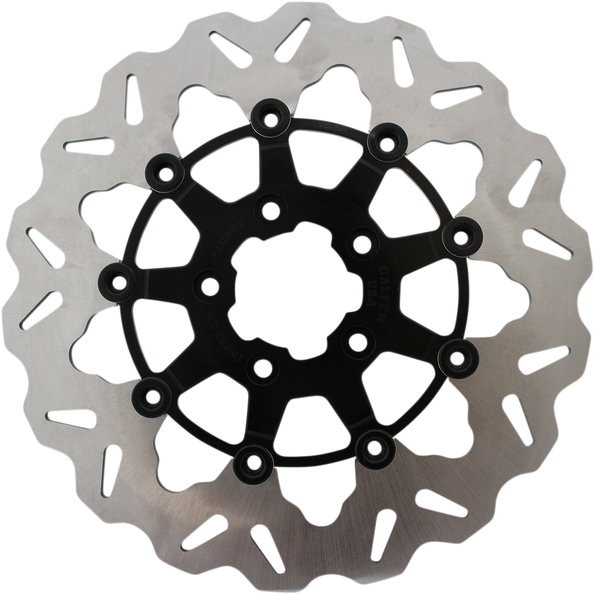 GBRAKES Wave® Two Piece (Floating) Brake Rotor - Front - Black Carrier