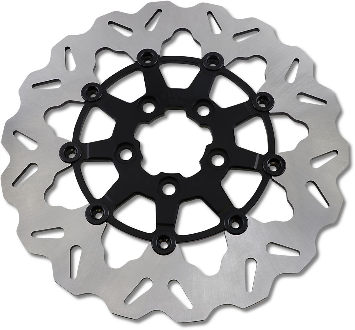 GBRAKES Wave® Two Piece (Floating) Brake Rotor - Rear - Black Carrier