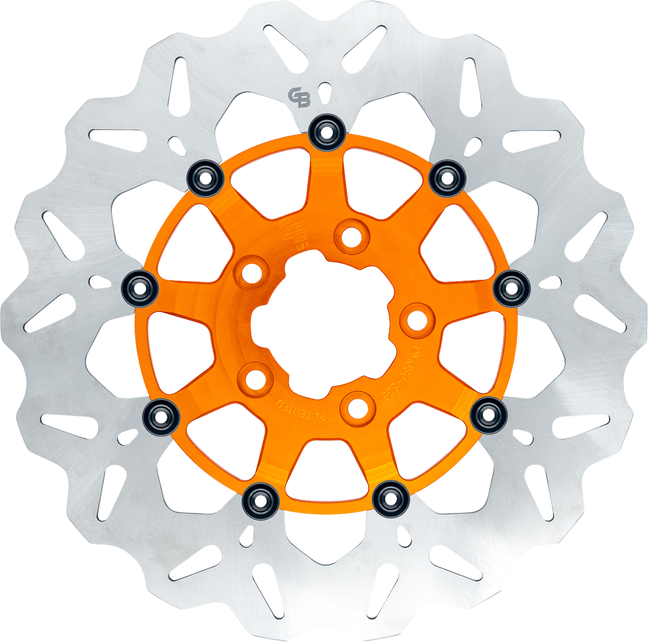 GBRAKES Wave® Two Piece (Floating) Brake Rotor - Front - Orange