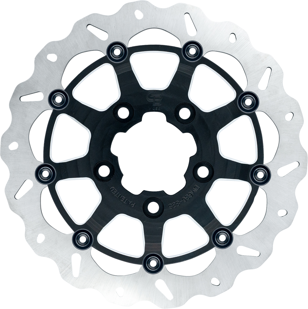 GBRAKES Oversize Wave® Two Piece (Floating) Brake Rotor - Narrow Band - CC - Front - 330 mm / 13"