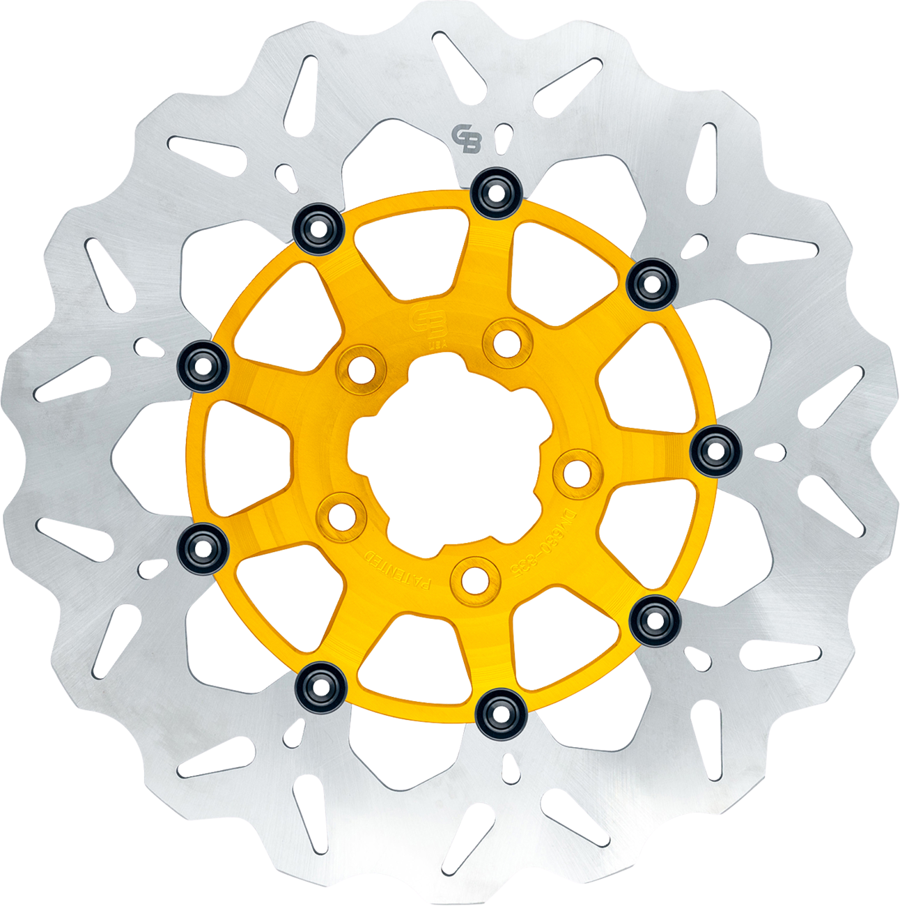 GBRAKES Oversize Wave® Two Piece (Floating) Brake Rotor - Front - Gold - 318 mm / 12-1/2"