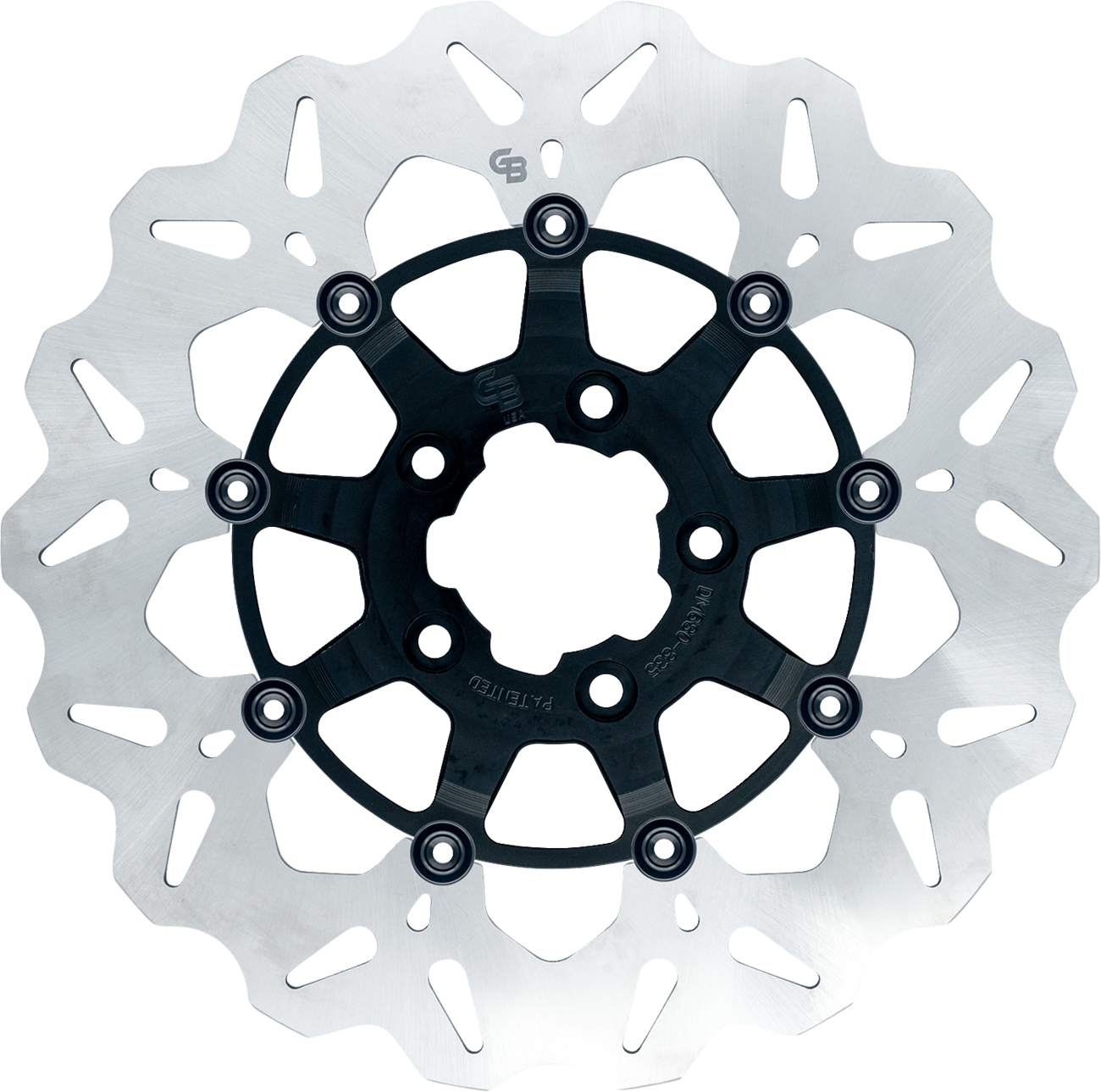 GBRAKES Wave® Two Piece (Floating) Brake Rotor - Front - Black