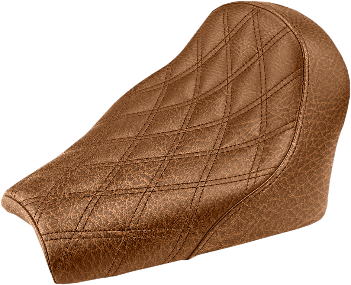 SADDLEMEN Seat - Renegade Solo - Lattice Stitched - Brown - '18-'19 Scout Bobber