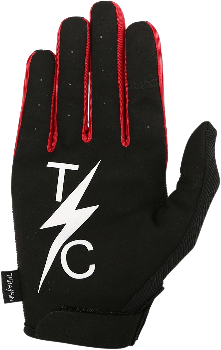 THRASHIN SUPPLY CO. Stealth Gloves - Black/Red - XL
