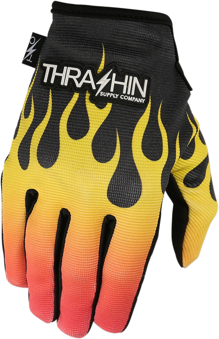 THRASHIN SUPPLY CO. Stealth Gloves - Flame - SMALL