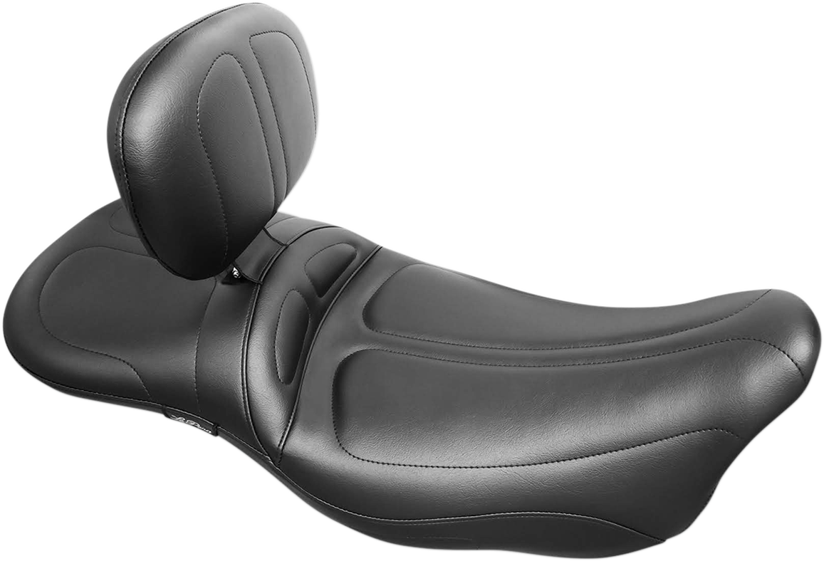 LE PERA Maverick Daddy Long Legs Seat - With Backrest - Black - Stitched - Touring '08-'23