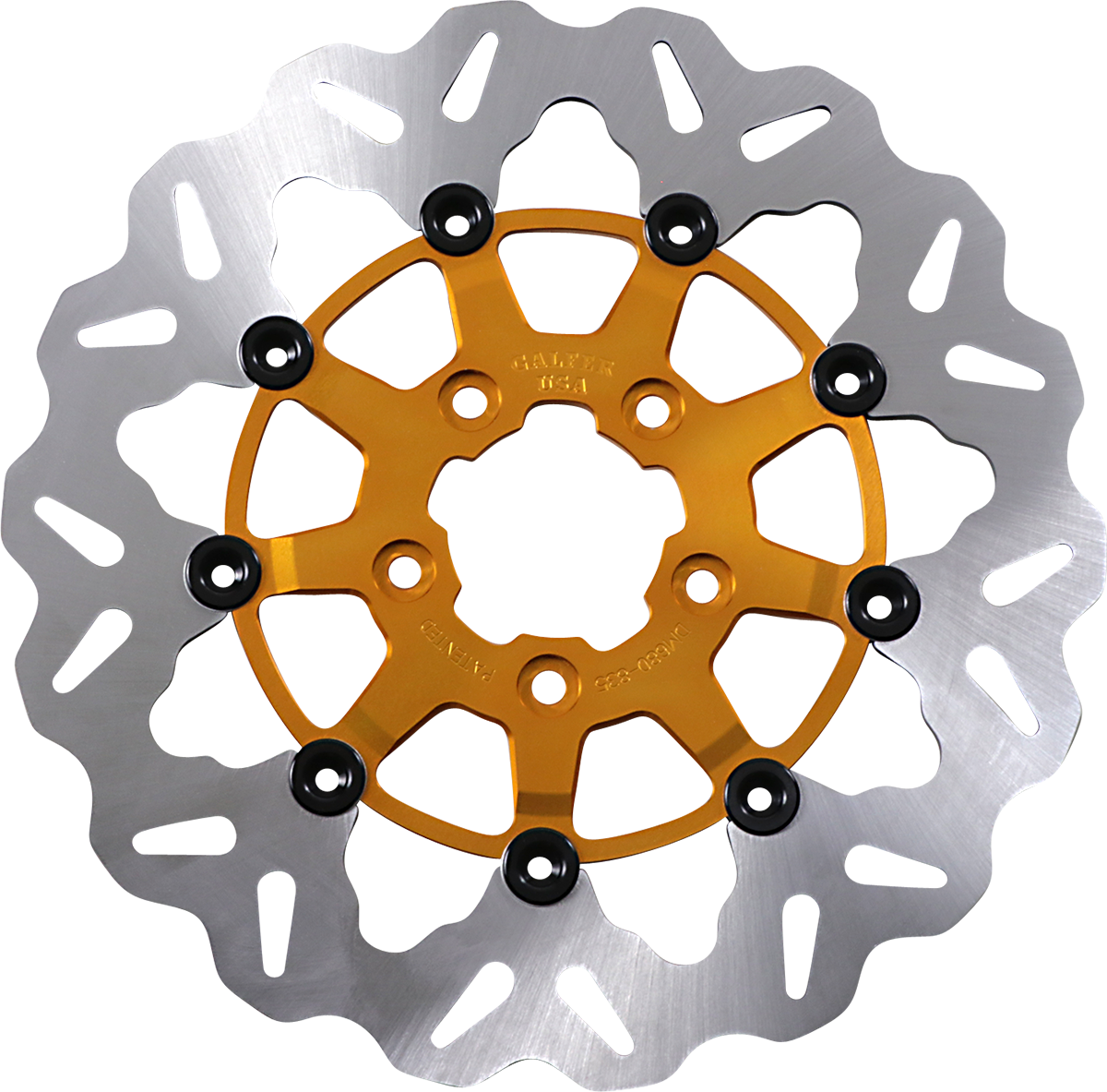 GBRAKES Wave® Two Piece (Floating) Brake Rotor - Front - Gold Center - 291 mm / 11-1/2"