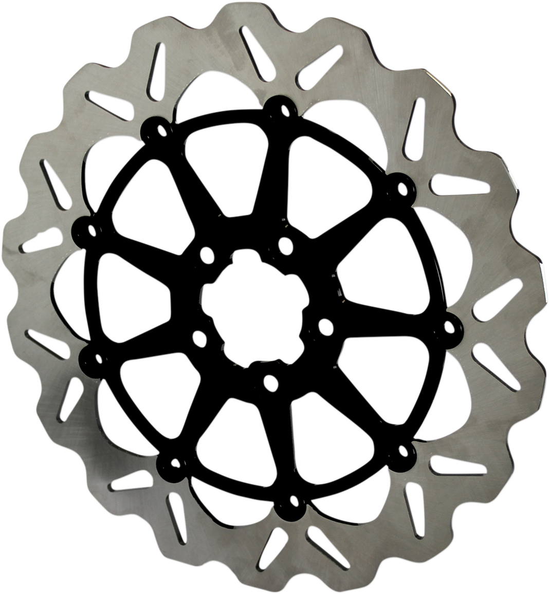 GBRAKES Oversize Wave® Two Piece (Floating) Brake Rotor - Front - Black - 330 mm / 13"