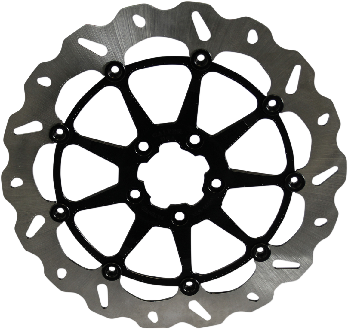 GBRAKES Oversize Wave® Two Piece (Floating) Brake Rotor - Narrow Band - Front - Machined Black - 330 mm / 13"