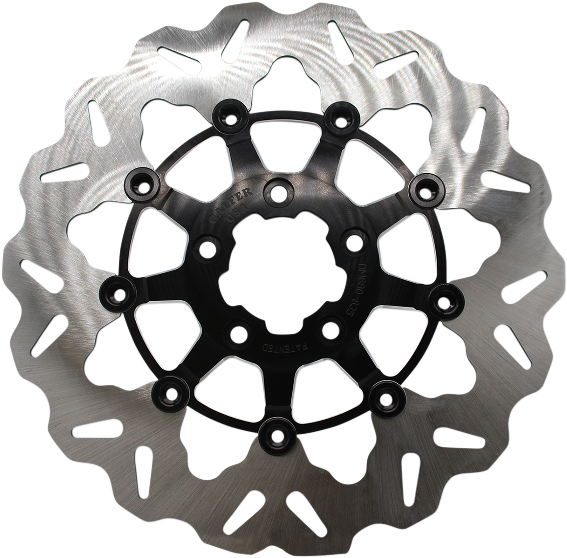 GBRAKES Wave® Two Piece (Floating) Brake Rotor - Front Black Carrier