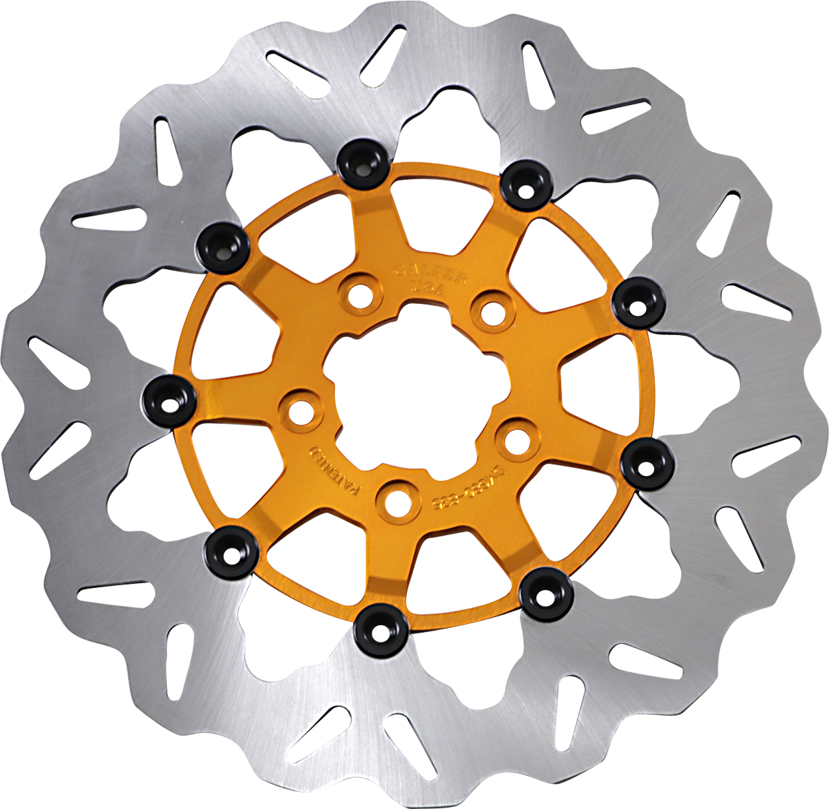 GBRAKES Wave® Two Piece (Floating) Brake Rotor - Front - Gold Center