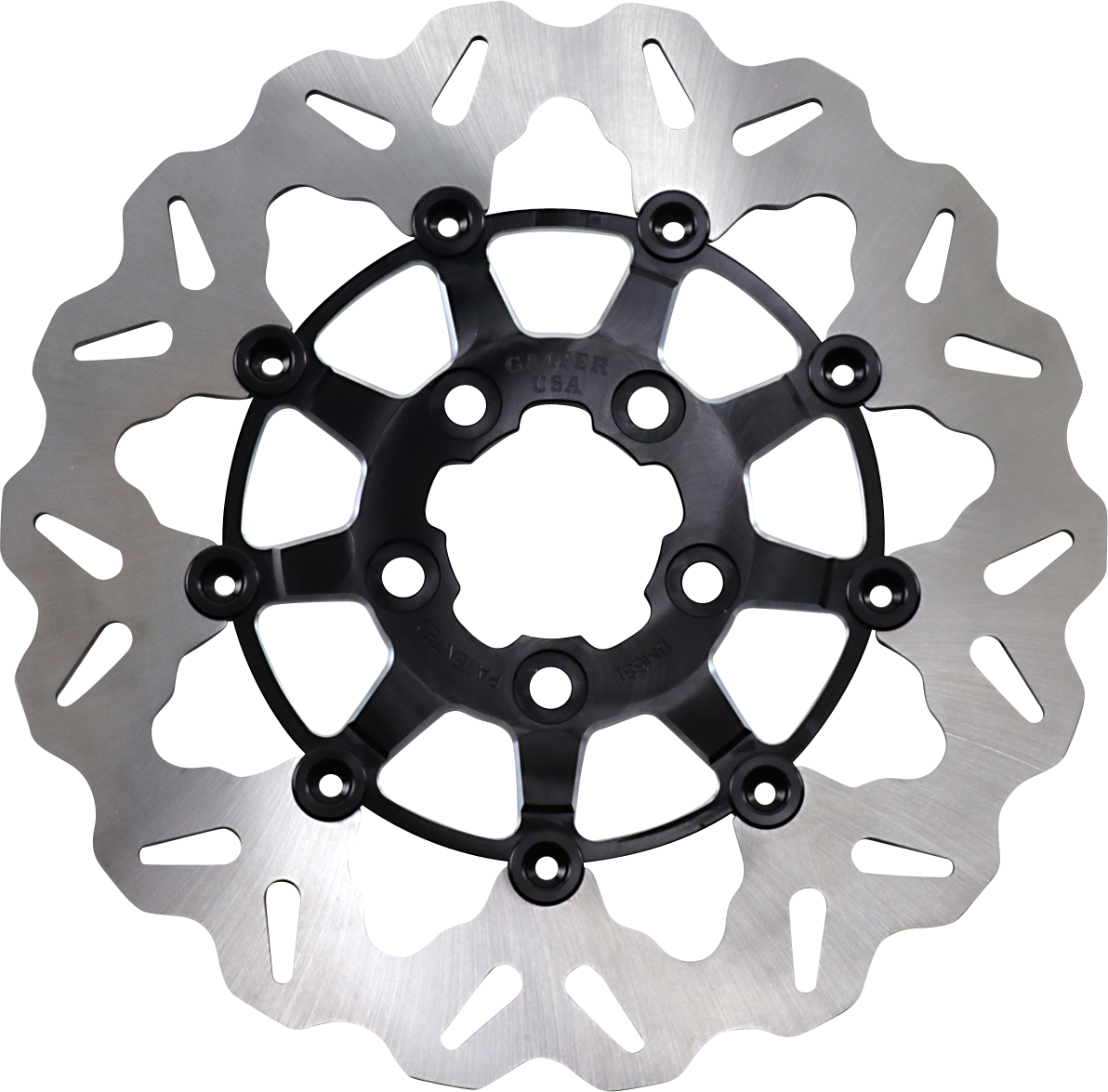 GBRAKES Wave® Two Piece (Floating) Brake Rotor - Rear - Black Carrier