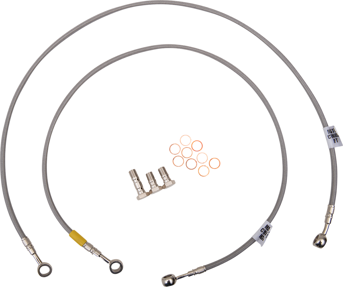 GBRAKES Complete Brake Line Kit - Front - Stainless Steel - SV650 '05-'08