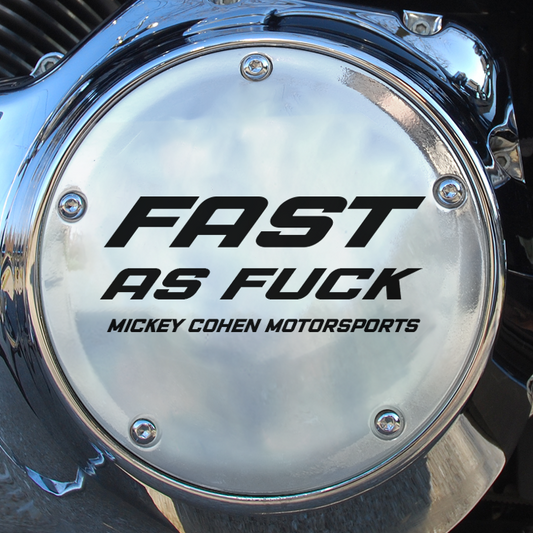 Fast as Fuck Derby Cover for Harley Davidson M8 Bagger