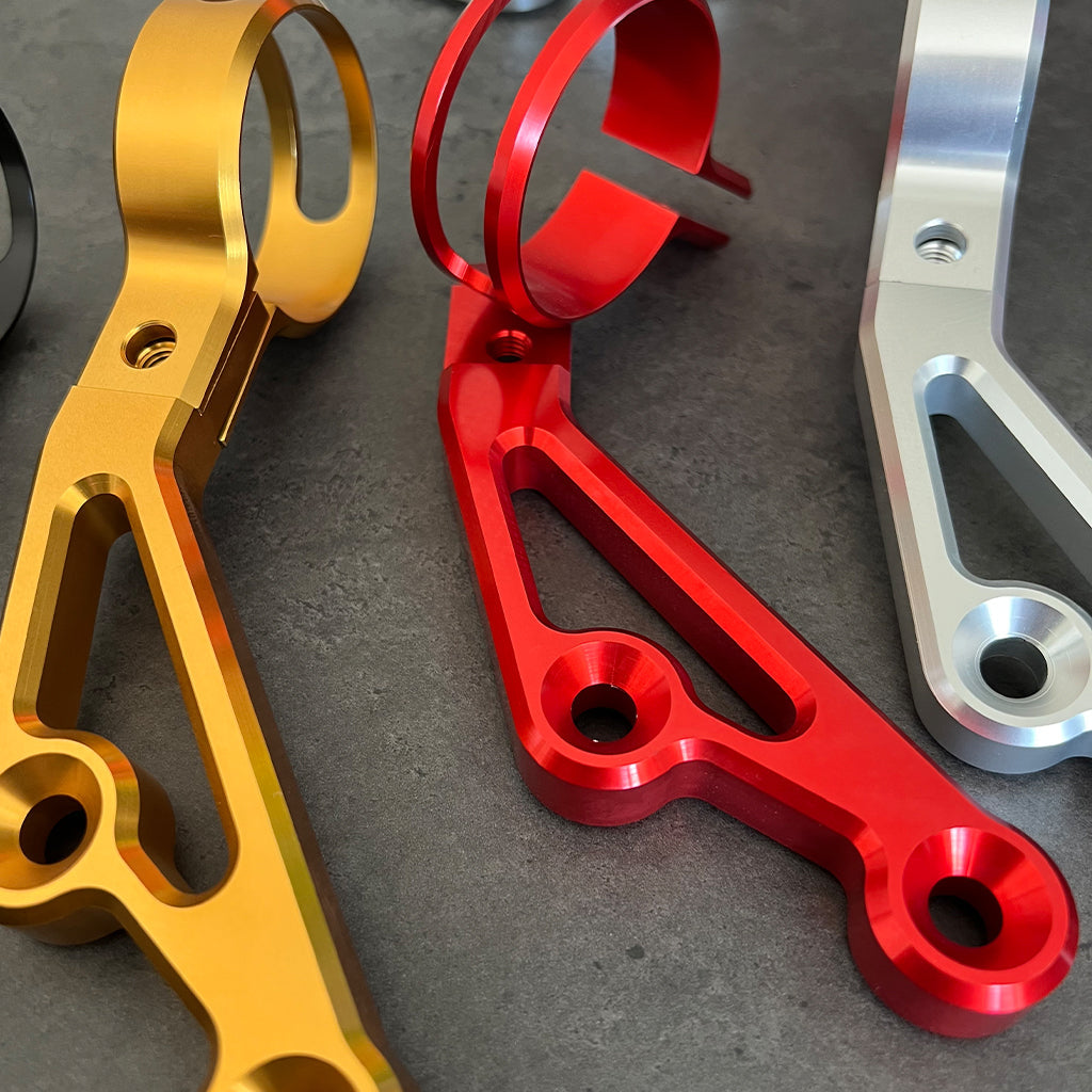 Carbon Visionary Shark Tail Reservoir Brackets Ohlins & Legend
