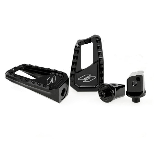 KRAUS MOTO Apex Edge Foot Pegs - Passenger - Black Anodized - Softail '18-'25