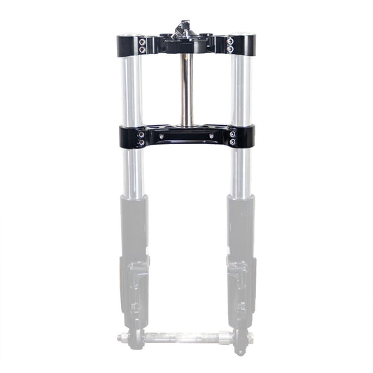 KRAUS MOTO Alpha Wolf Triple Trees - Black Anodized - Road Glide '15-'25