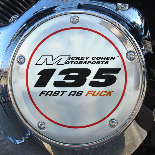 135 Fast as Fuck Derby Cover for Harley Davidson M8 Bagger