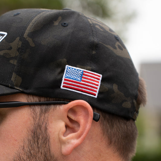 Mickey Cohen Motorsports Support Our Troops Snap Back Hat Camo No Mesh