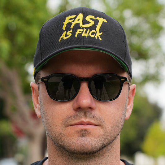 Mickey Cohen Motorsports Fast As Fuck Snap Back Hat Black