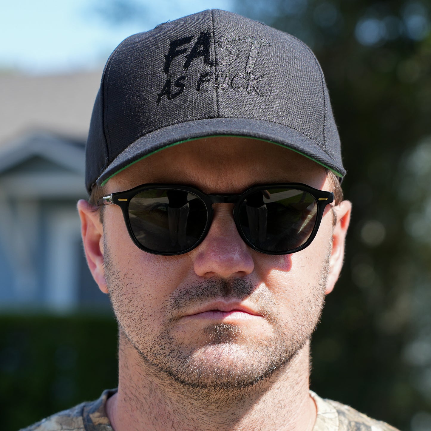 Mickey Cohen Motorsports Fast As Fuck Snap Back Hat Black On Black